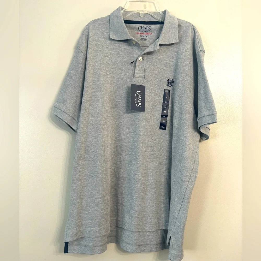 Chaps Gray Polo Shirt Size Medium NWT